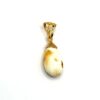Vergulde hanger met barnsteen - Afbeelding 2