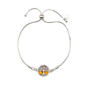 Zilveren armband, boom van geluk