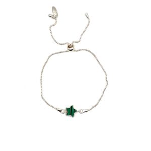 Zilveren armband met malachiet. Ster