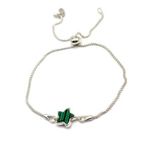 Alternative view of Zilveren armband met malachiet. Ster